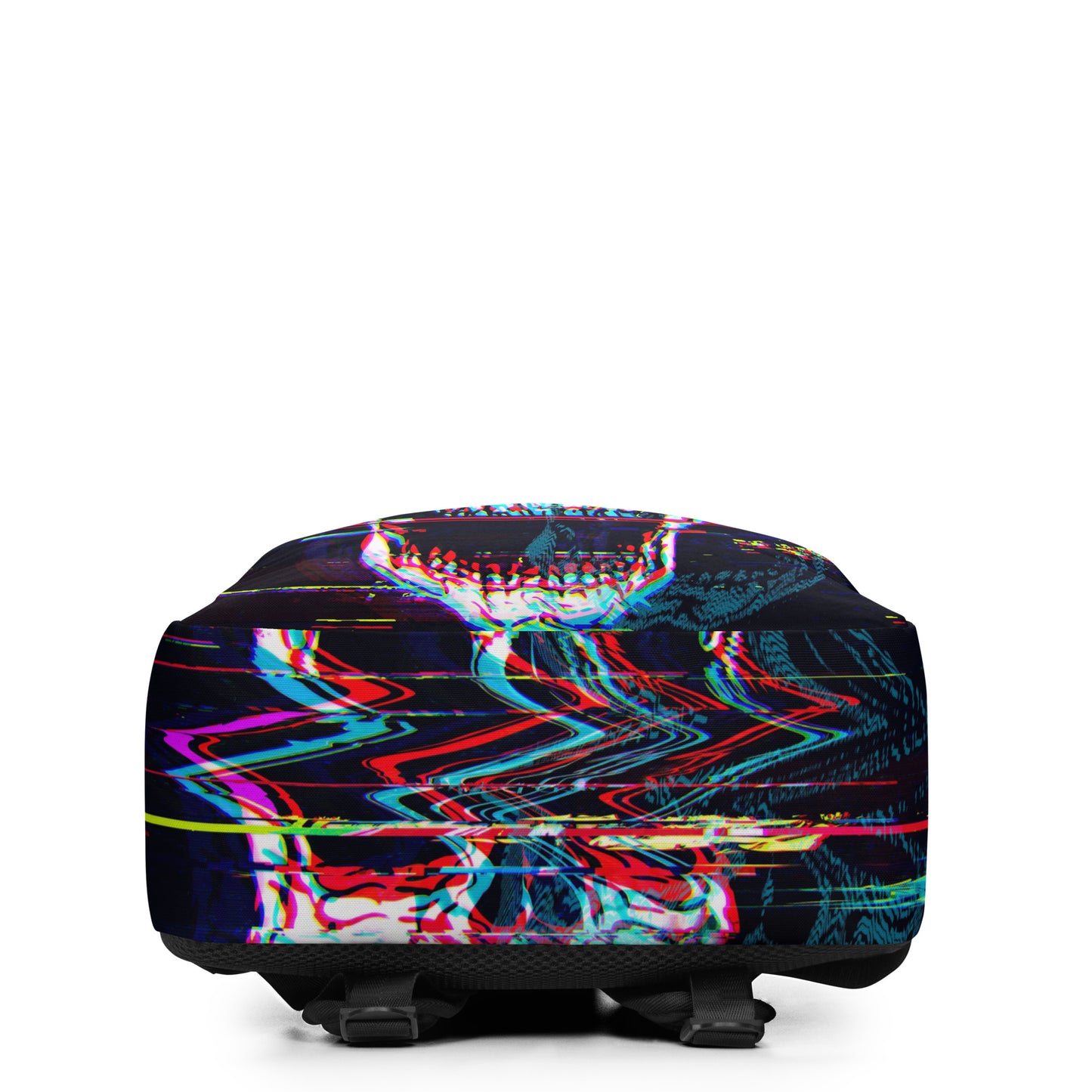 White Skullbanger backpack bottom - rock and roll design with skull pattern