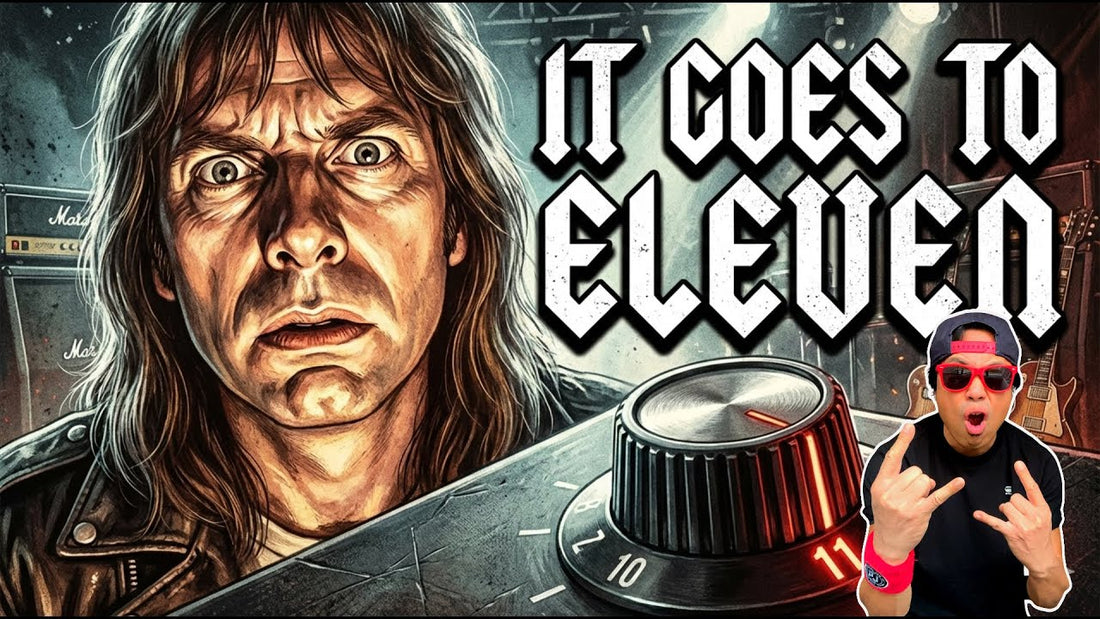 Spinal Tap Nigel Tufnel amps that go to 11, It's 1 Louder podcast episode on 7 wild Spinal Tap stories