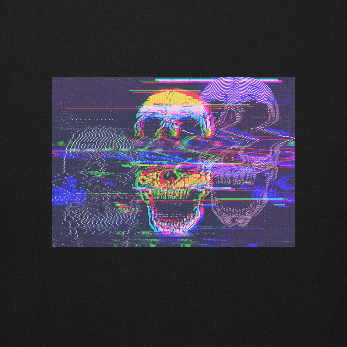 Glitched Outlaw sweater back view - black premium quality